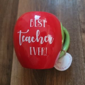 TEACH LOVE INSPIRE “Best Teacher Ever!” Apple Shaped Mug